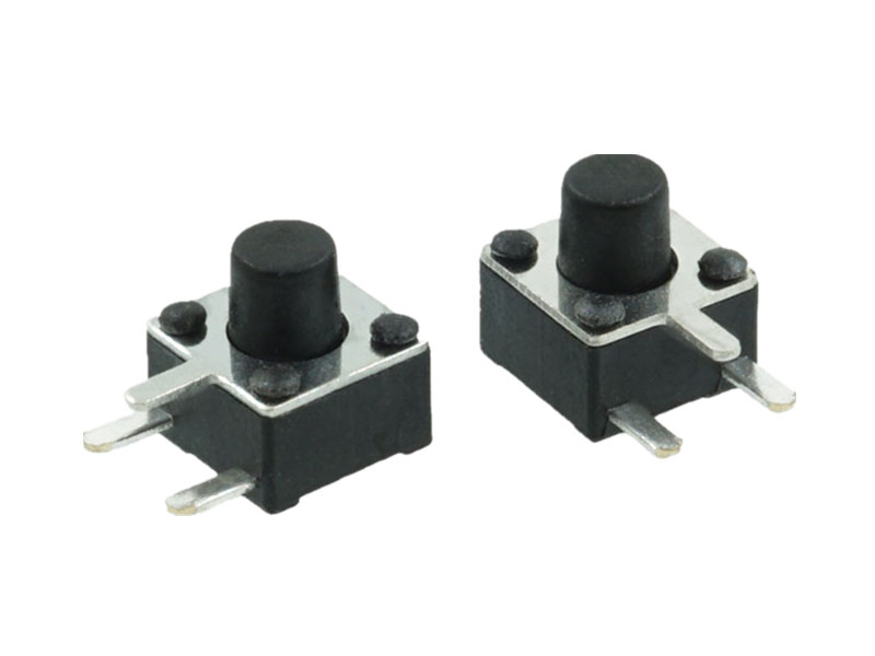 What are the main features and advantages of a three-pin tact switch?